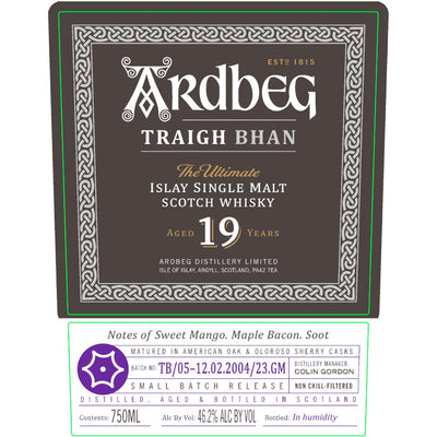 Ardbeg Traigh Bhan 19 Year Old Batch 5 - Goro's Liquor