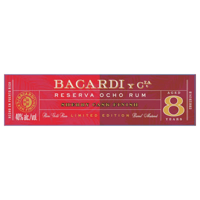 Bacardi Reserva Ocho Rum Sherry Cask Finish - Goro's Liquor