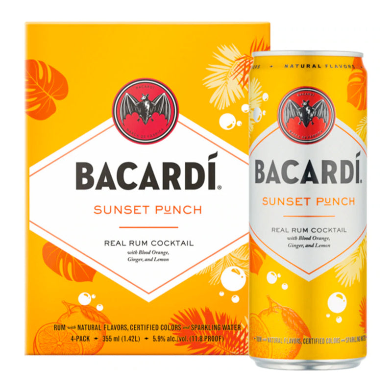 Bacardí Sunset Punch Rum Cocktail 4pk - Goro&