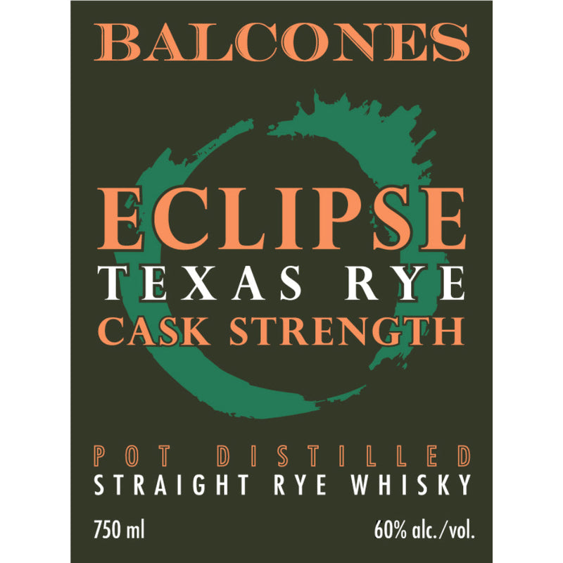 Balcones Eclipse Cask Strength Straight Rye - Goro&