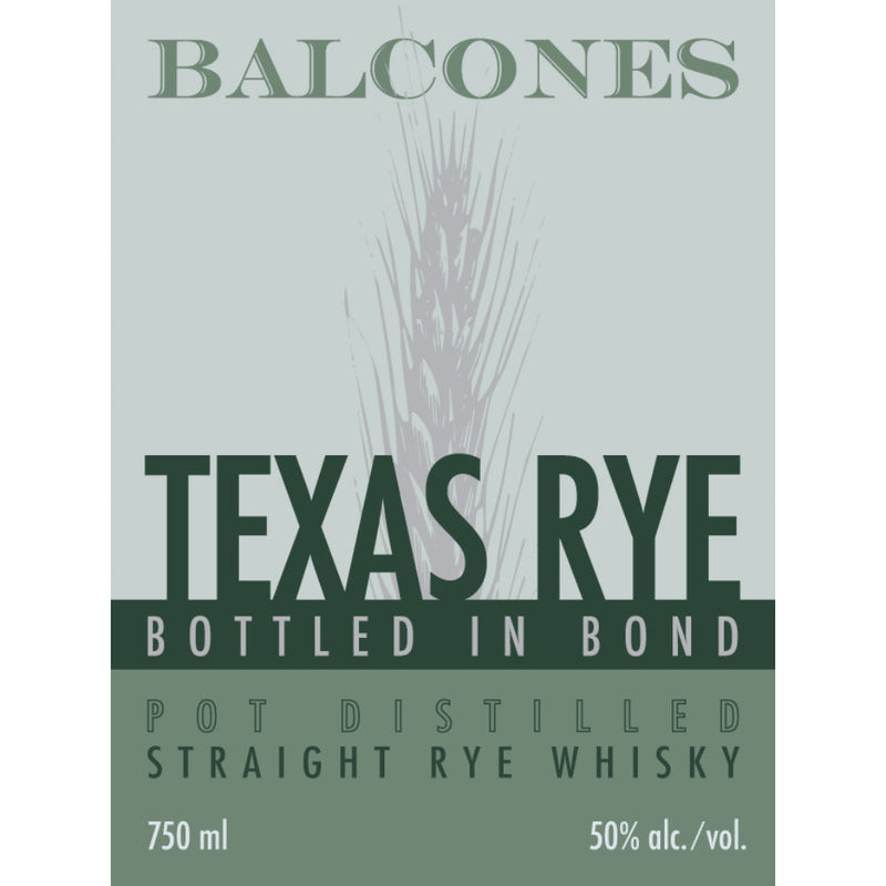 Balcones Texas Rye Bottled in Bond - Goro&