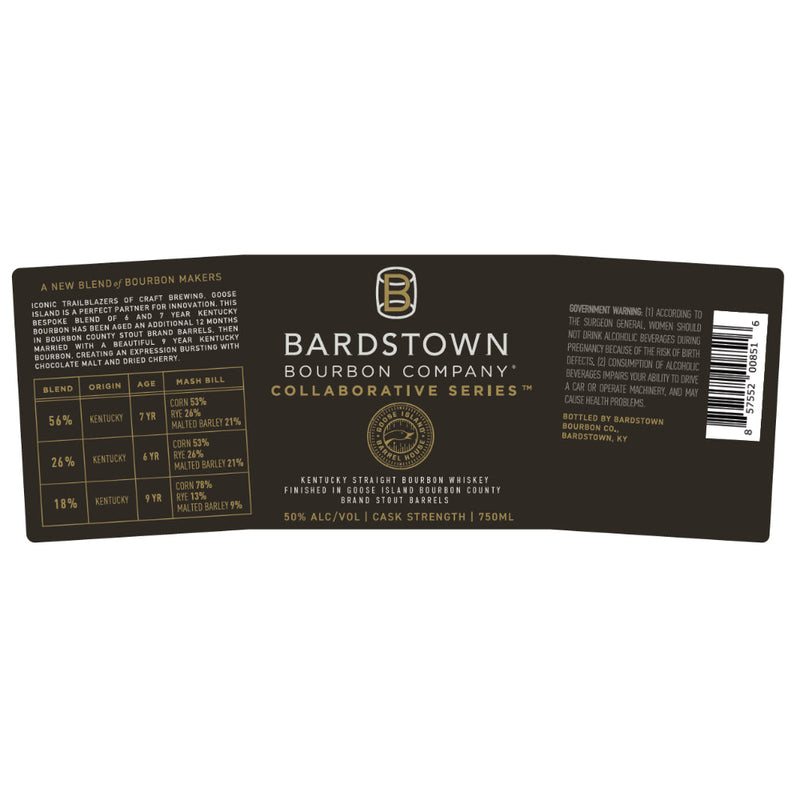 Bardstown Bourbon Collaborative Series Goose Island Stout Cask Strength Bourbon - Goro&