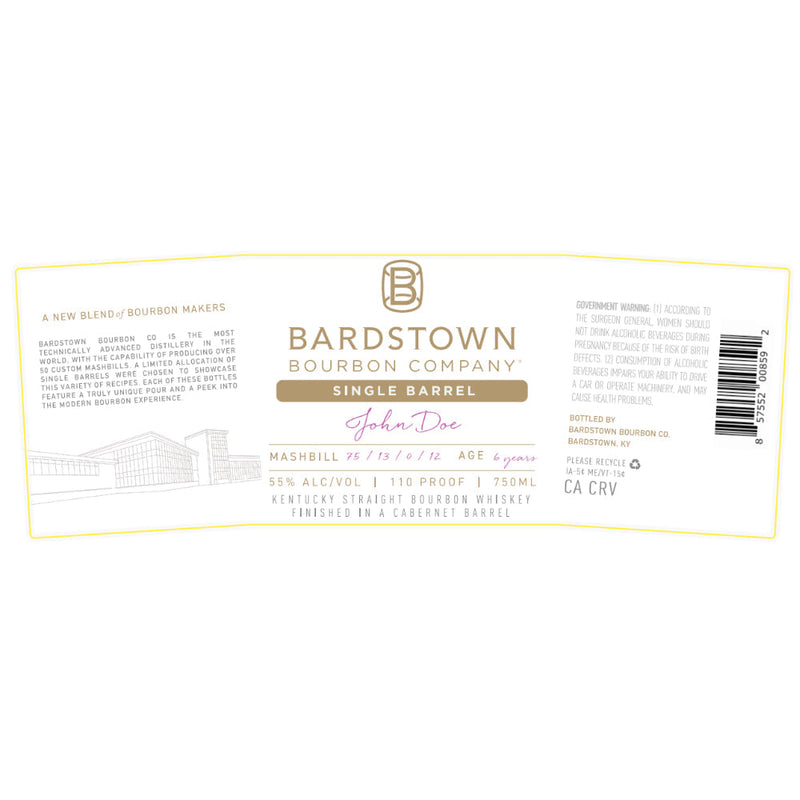 Bardstown Bourbon Single Barrel Bourbon Finished in a Cabernet Barrel - Goro&
