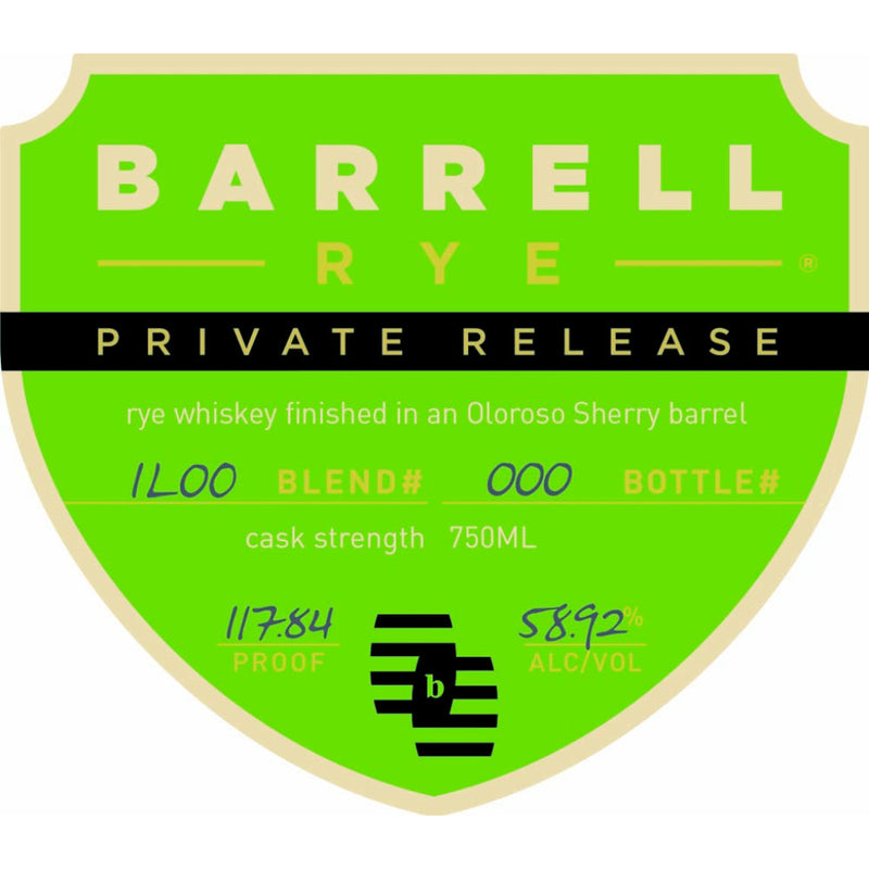 Barrell Rye Private Release Oloroso Sherry Barrel Finished - Goro&