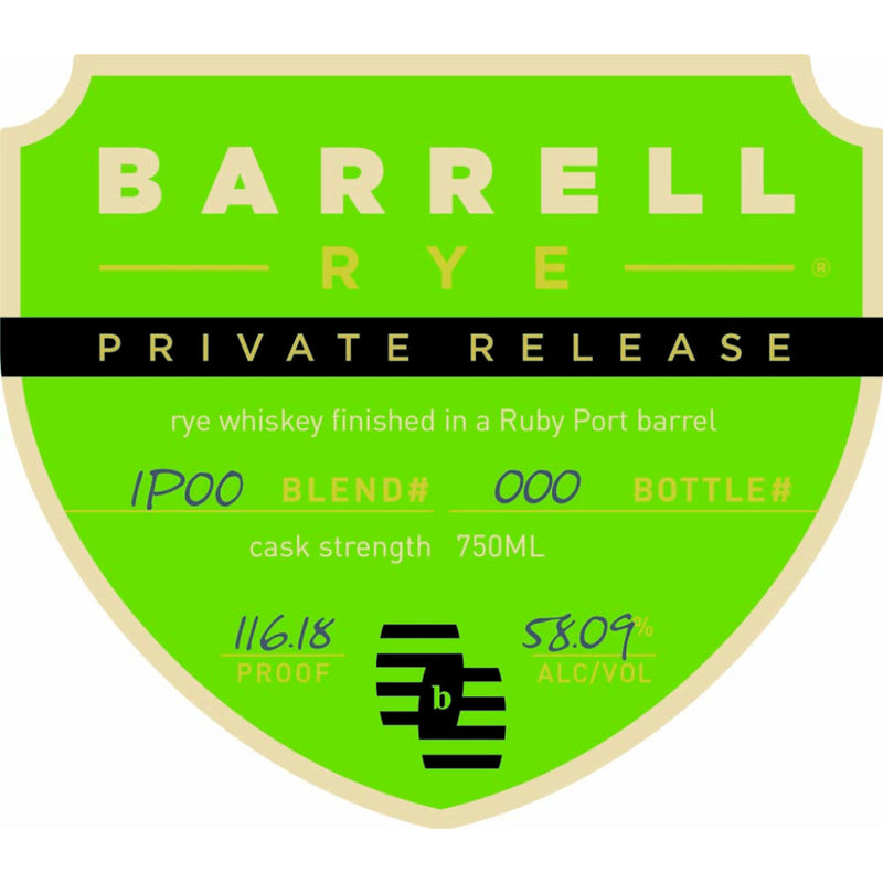Barrell Rye Private Release Ruby Port Barrel Finished - Goro&