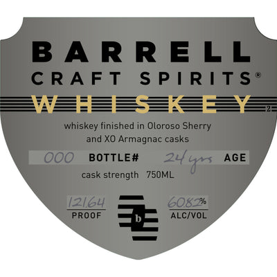 Barrrell Whiskey 24 Year Old Finished in Oloroso Sherry & XO Armagnac Casks - Goro's Liquor