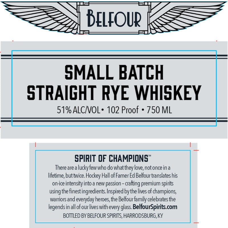 Belfour Small Batch Straight Rye Whiskey By Ed Belfour - Goro&