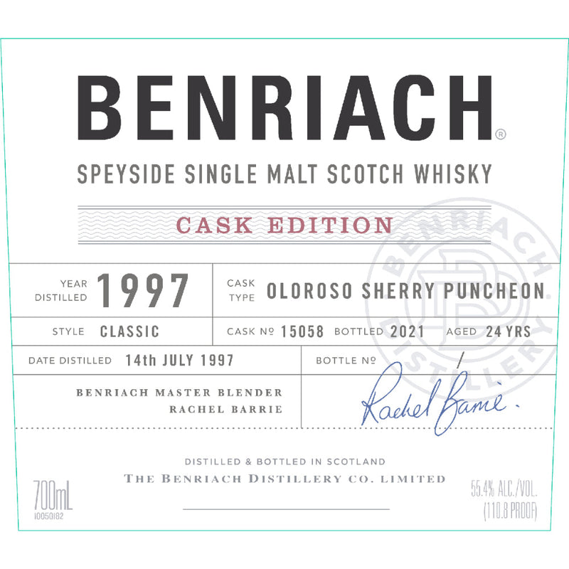 BenRiach Cask Edition 1997 Cask No. 15058 - Goro&