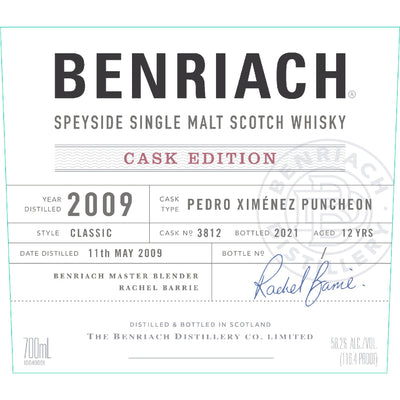 Benriach Cask Edition 2009 Cask No. 3812 - Goro's Liquor
