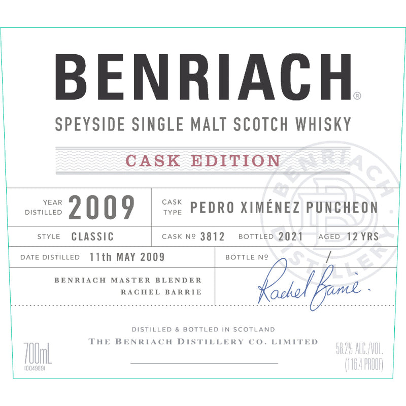 Benriach Cask Edition 2009 Cask No. 3812 - Goro&