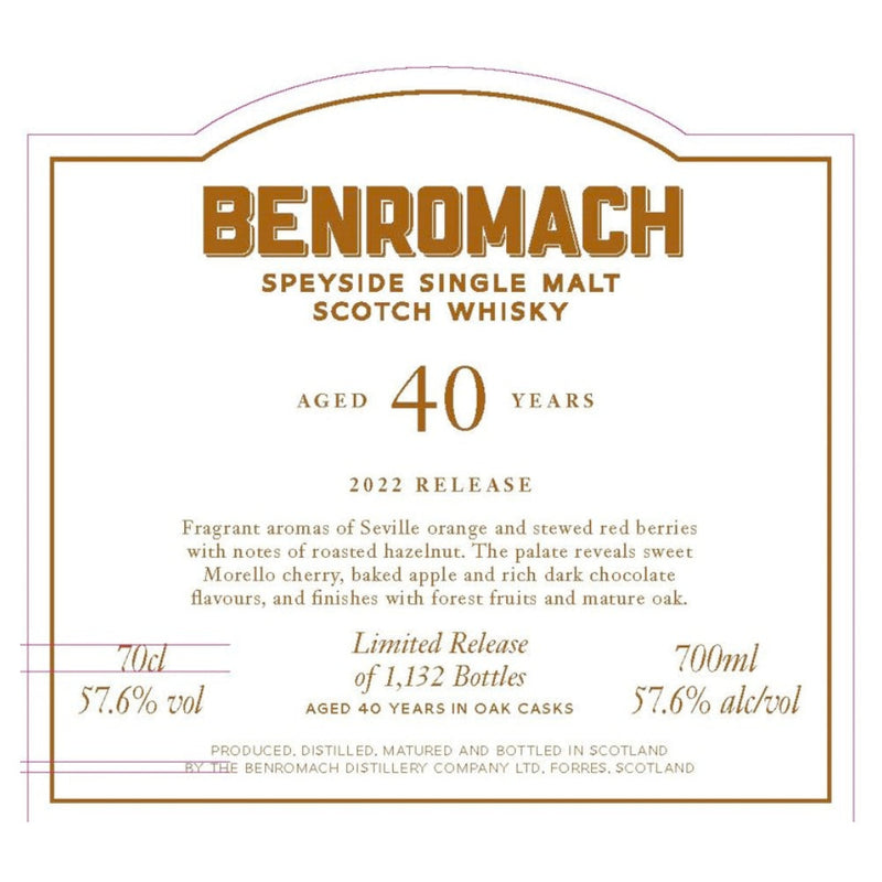 Benromach 40 Year Old 2022 Release - Goro&