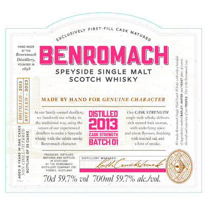 Benromach Cask Strength Vintage Batch 1 - 2013 - Goro's Liquor