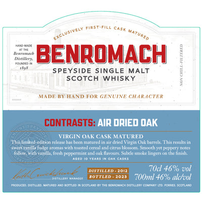 Benromach Contrasts: Air Dried Oak 2023 Release - Goro's Liquor