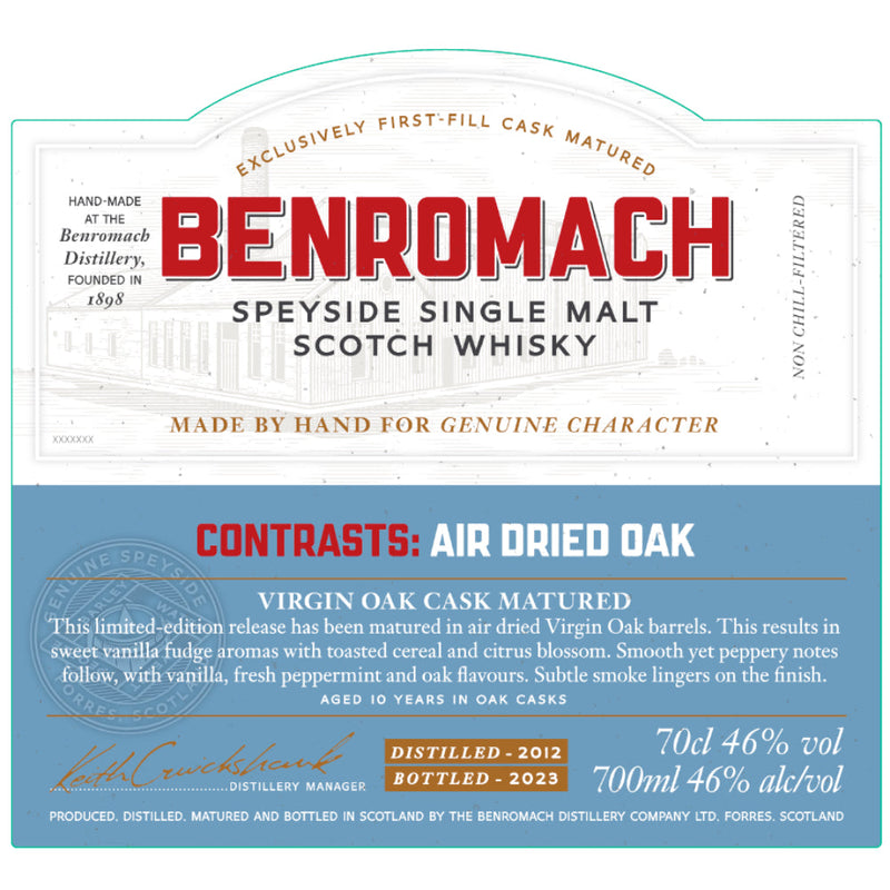 Benromach Contrasts: Air Dried Oak 2023 Release - Goro&