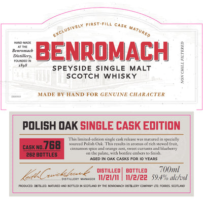 Benromach Polish Oak Single Cask #768 - Goro's Liquor