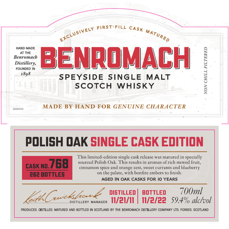 Benromach Polish Oak Single Cask 