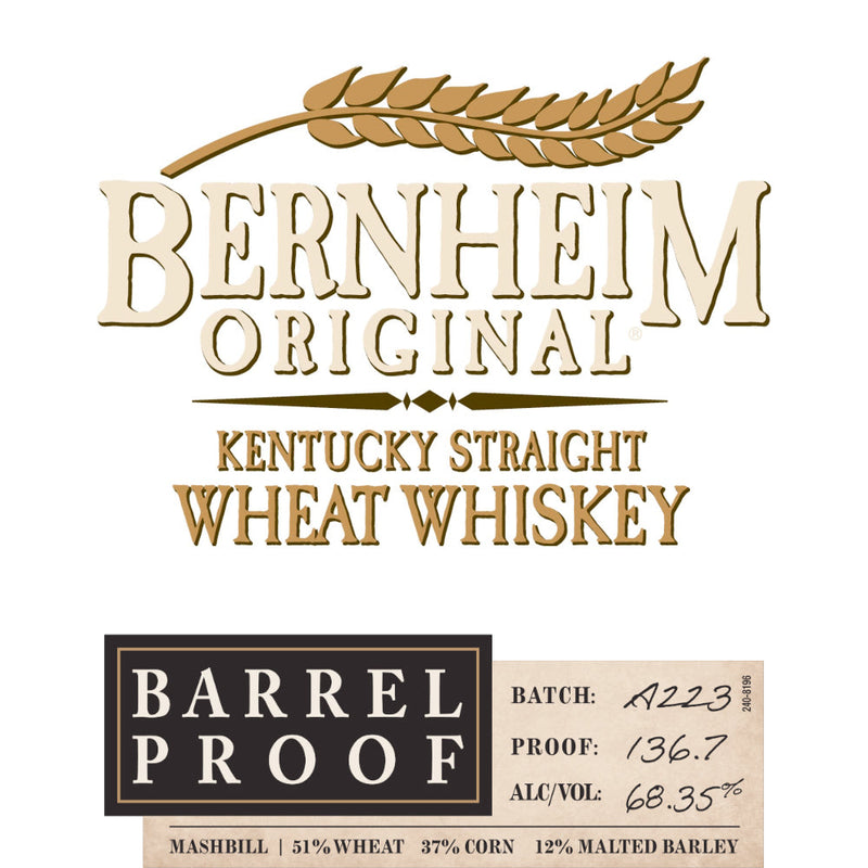 Bernheim Barrel Proof Original Wheat Whiskey - Goro&