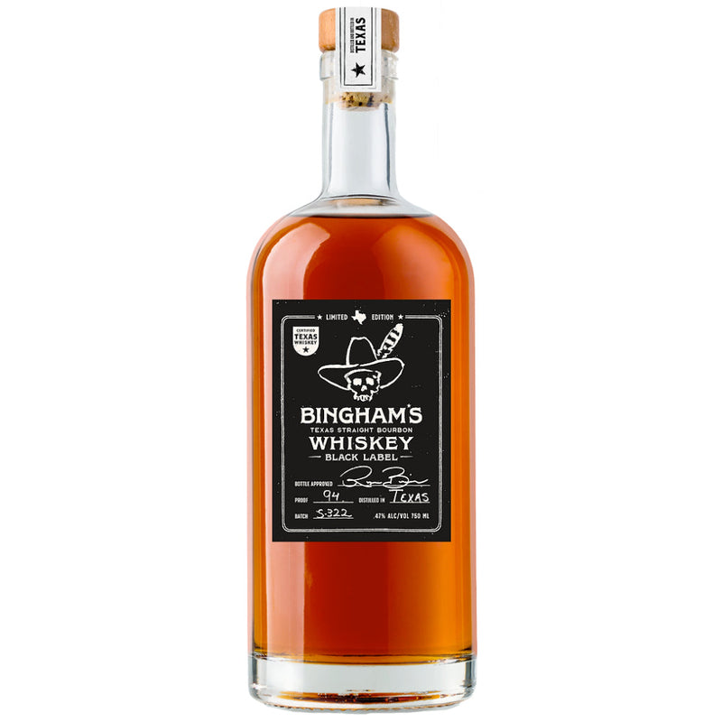 Bingham’s Bourbon Black A Certified Texas Whiskey™ by Ryan Bingham - Goro&