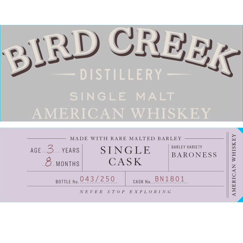 Bird Creek Single Cask American Single Malt Whiskey - Goro&