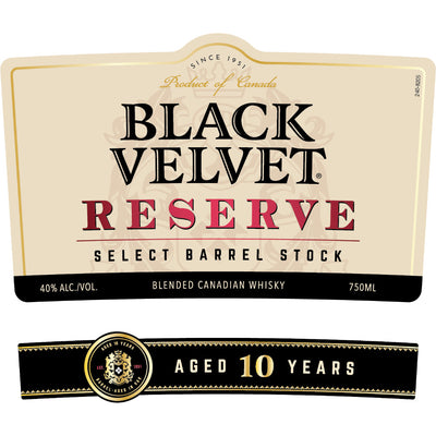 Black Velvet Reserve 10 Year Old Canadian Whisky - Goro's Liquor