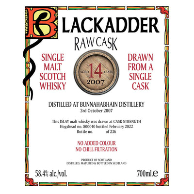 Blackadder Raw Cask 2007 Bunnahabhain 14 Year Old - Goro's Liquor