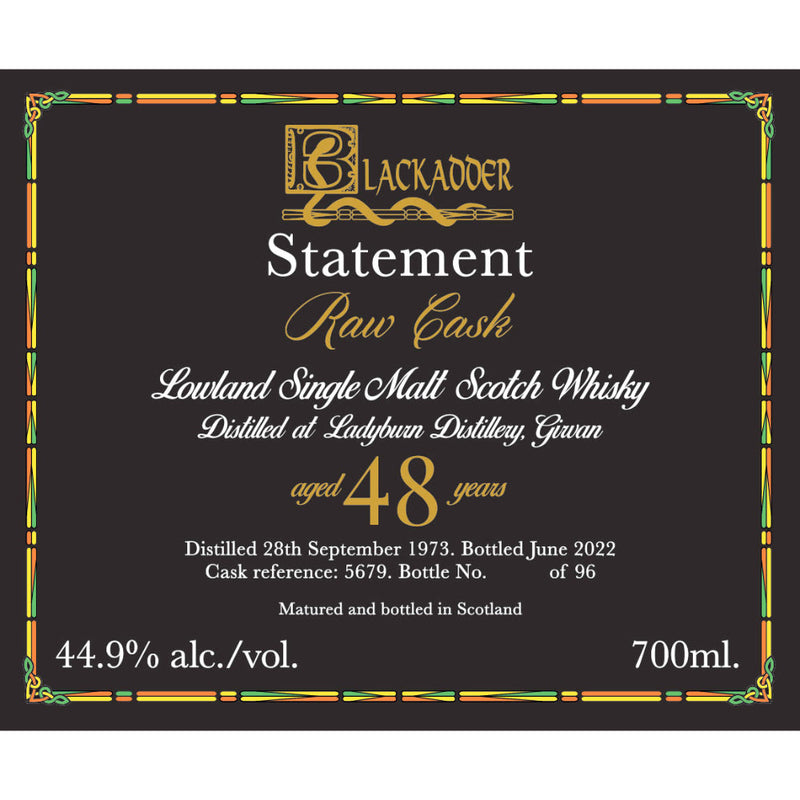 Blackadder Raw Cask Statement Ladyburn 48 Year Old - Goro&