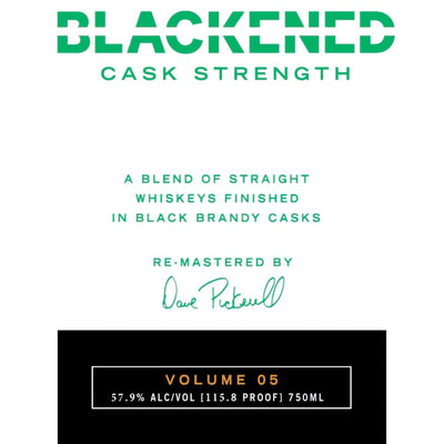 Blackened Cask Strength Volume 05 by Metallica American Whiskey Blackened American Whiskey   