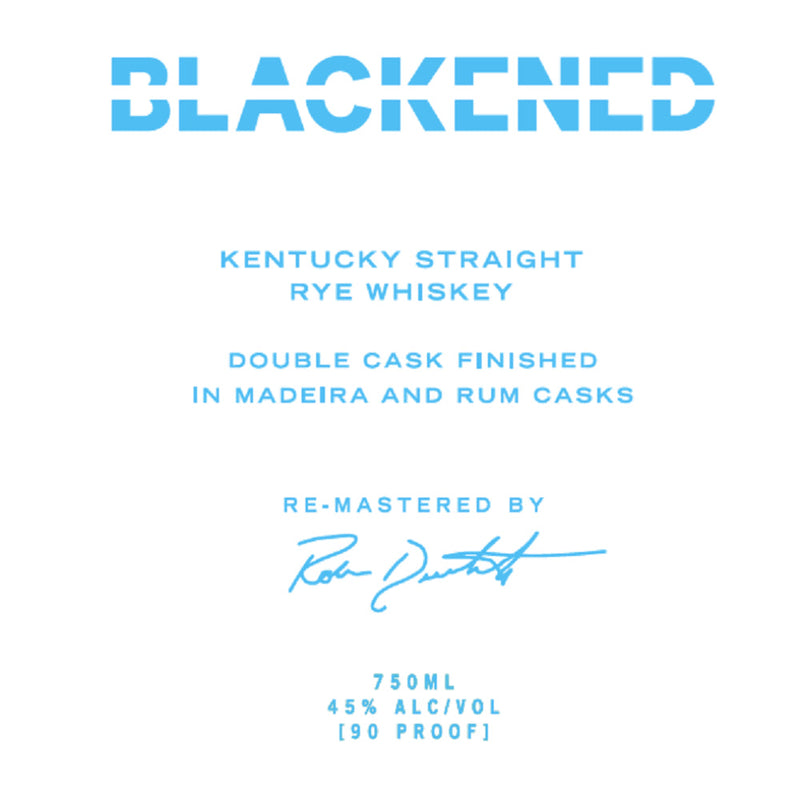 Blackened Double Cask Finished Kentucky Straight Rye By Metallica - Goro&