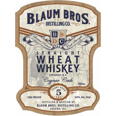 Blaum Bros 5 Year Old Straight Wheat Whiskey Finished in a Cognac Cask - Goro's Liquor