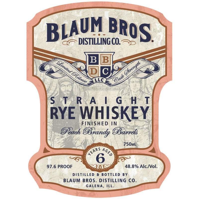 Blaum Bros 6 Year Old Straight Rye Finished in Peach Brandy Barrels - Goro&