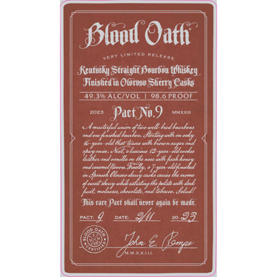 Blood Oath Pact No. 9 - Goro's Liquor