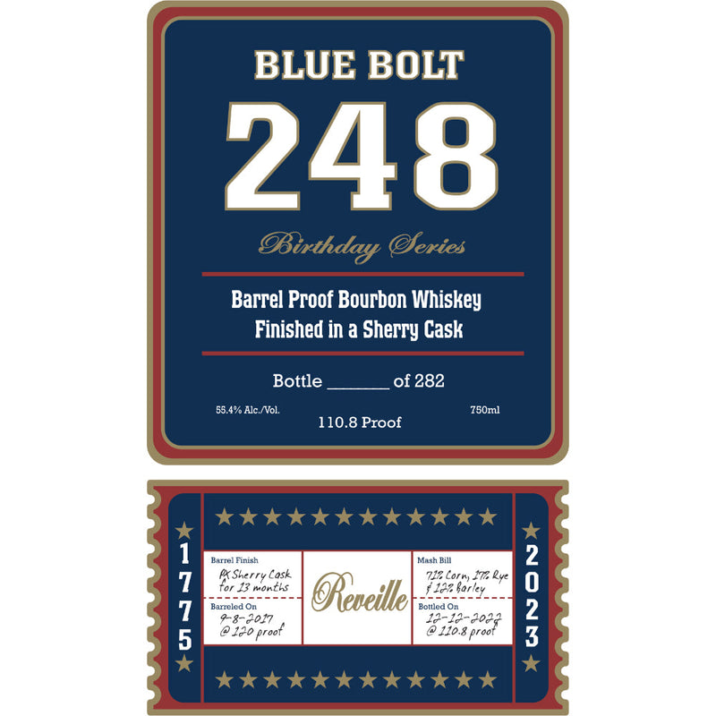 Blue Bolt 248 Birthday Series Barrel Proof Bourbon Finished in Sherry Cask - Goro&