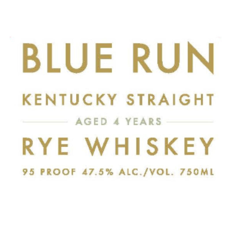 Blue Run 4 Year Old Rye Whiskey - Goro&