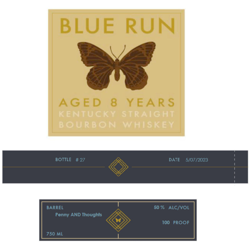 Blue Run 8 Year Old Penny and Thoughts Straight Bourbon - Goro&