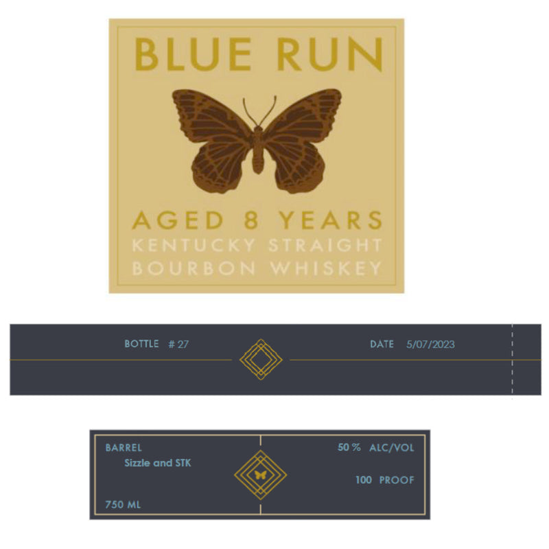 Blue Run 8 Year Old Sizzle and STK Straight Bourbon - Goro&