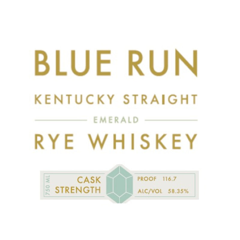Blue Run Emerald Cask Strength Kentucky Straight Rye Whiskey - Goro&