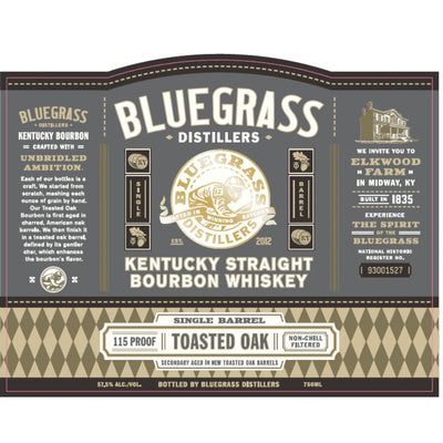 Bluegrass Single Barrel Toasted Oak Bourbon - Goro's Liquor