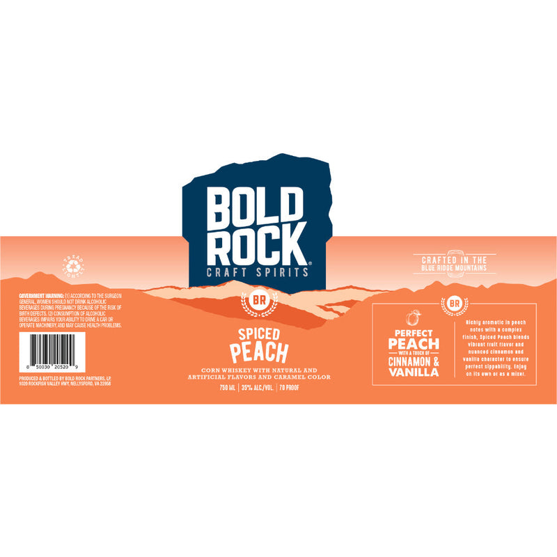 Bold Rock Spiced Peach Whiskey - Goro&