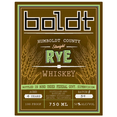 Boldt Humboldt County Straight Rye - Goro's Liquor