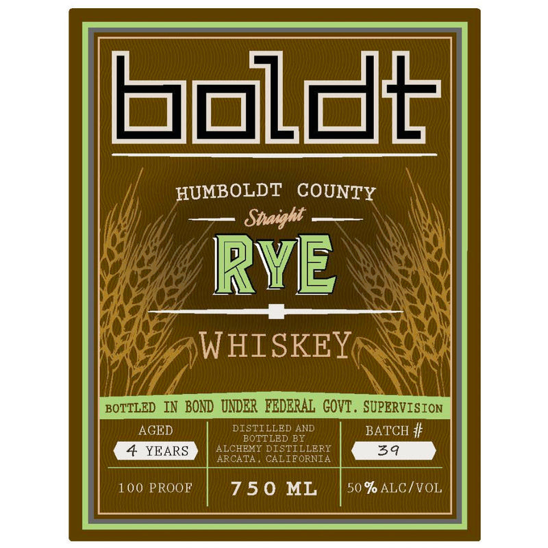 Boldt Humboldt County Straight Rye - Goro&