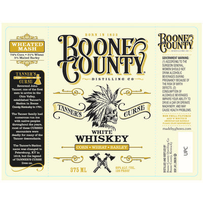 Boone County Tanner’s Curse Wheated Mash White Whiskey - Goro's Liquor