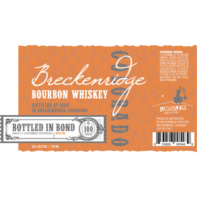 Breckenridge Bottled In Bond Bourbon - Goro's Liquor