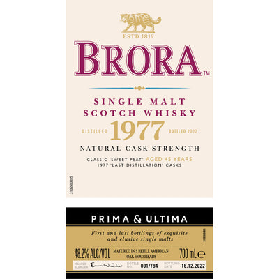 Brora 1977 Prima & Ultima Single Malt Scotch 45 Year Old - Goro's Liquor