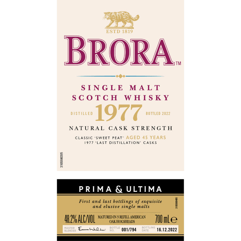 Brora 1977 Prima & Ultima Single Malt Scotch 45 Year Old - Goro&