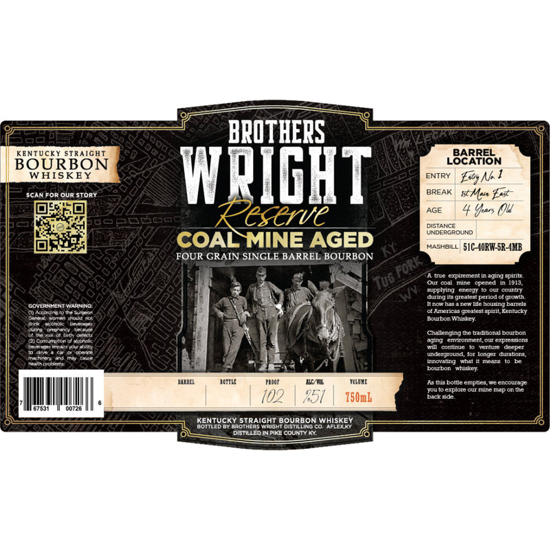 Brothers Wright Reserve Coal Mine Aged Four Grain Bourbon - Goro&