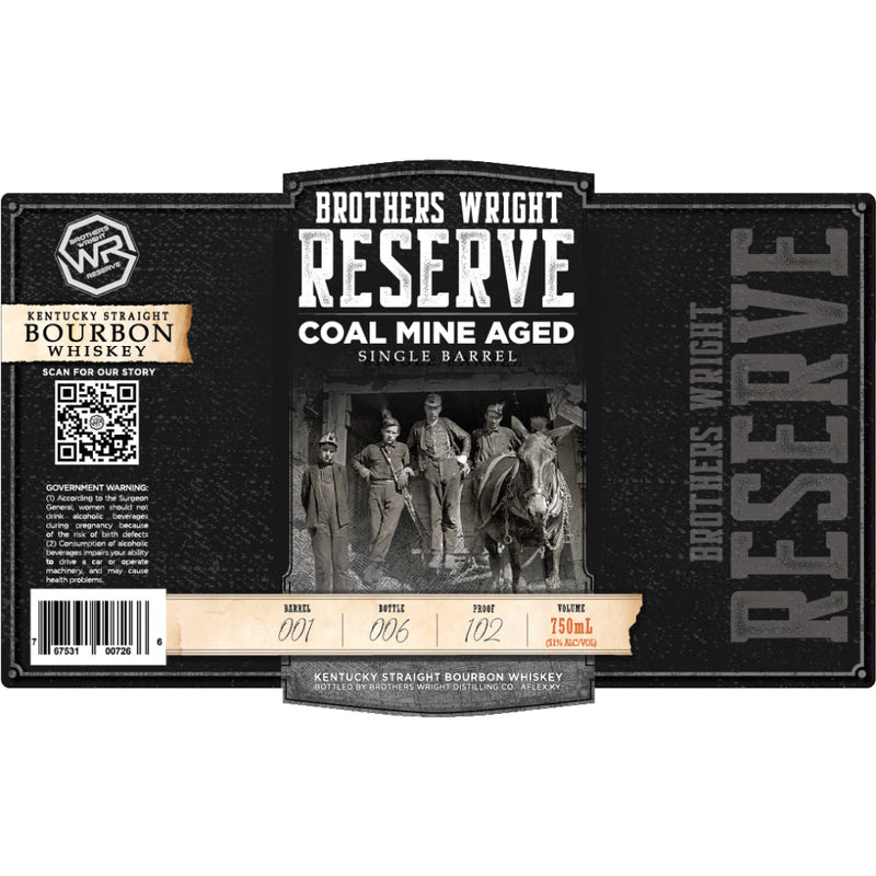 Brothers Wright Reserve Coal Mine Aged Single Barrel Bourbon - Goro&