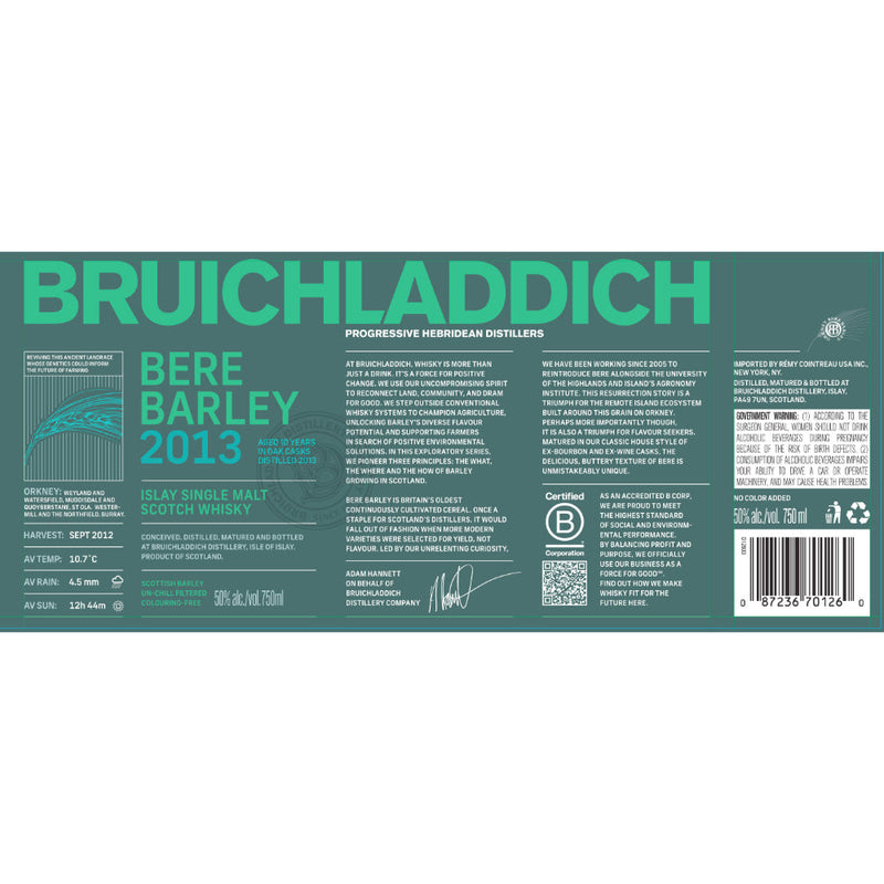 Bruichladdich Bere Barley 2013 - Goro&