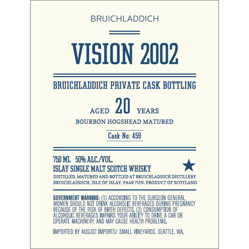 Bruichladdich Vision 2002 20 Year Old - Goro&