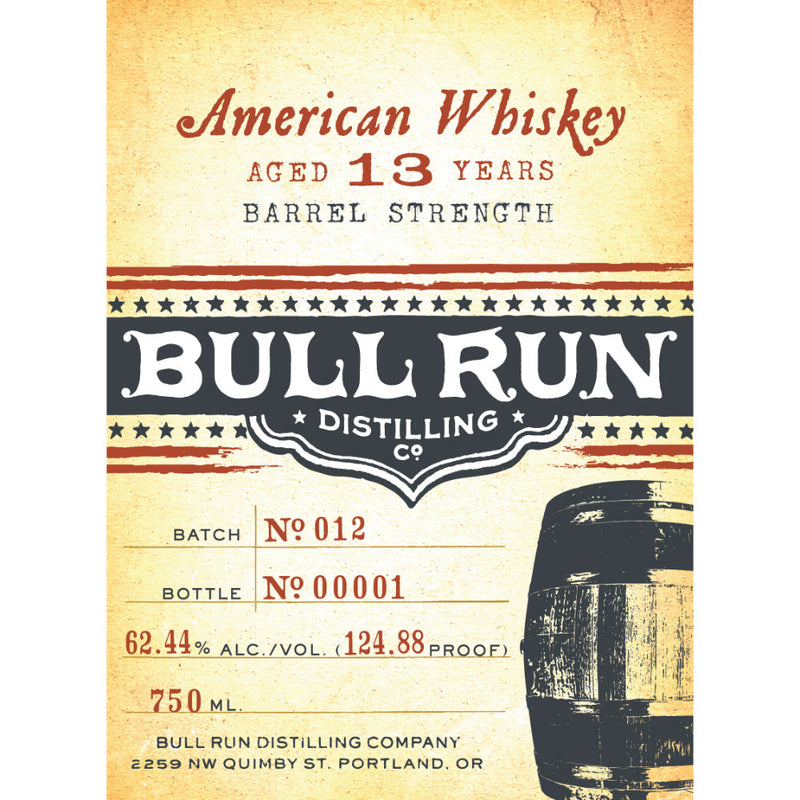 Bull Run 13 Year Old Barrel Strength Whiskey - Goro&