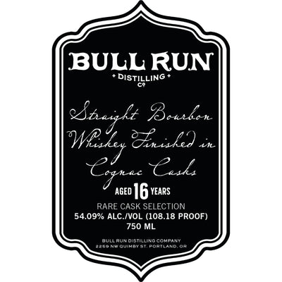 Bull Run 16 Year Old Cognac Cask Finished Bourbon - Goro's Liquor